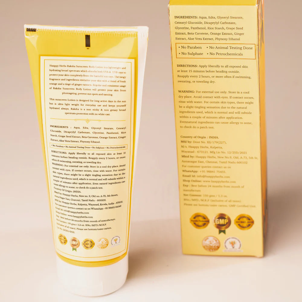 RAKSHA SPF 50 SUN PROTECT BODY LOTION - 150GMS