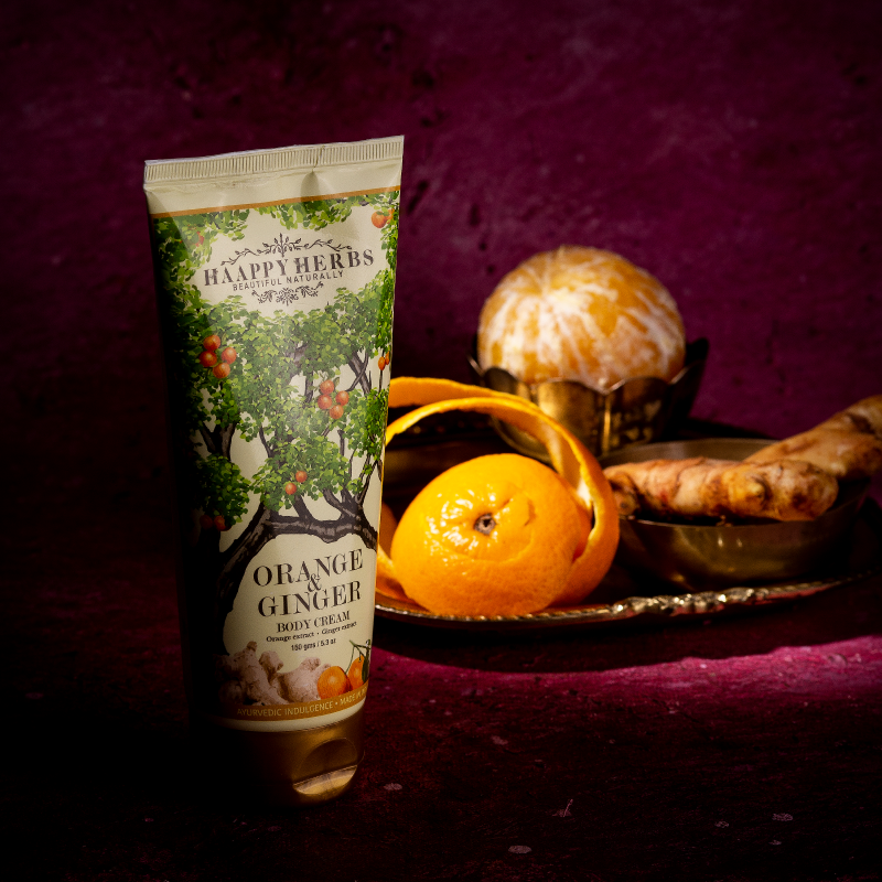 ORANGE & GINGER BODY CREAM 150gm (AROMATHERAPY) haappyherbs.co