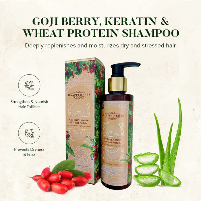 GOJI BERRY, KERATIN & WHEAT PROTEIN SHAMPOO