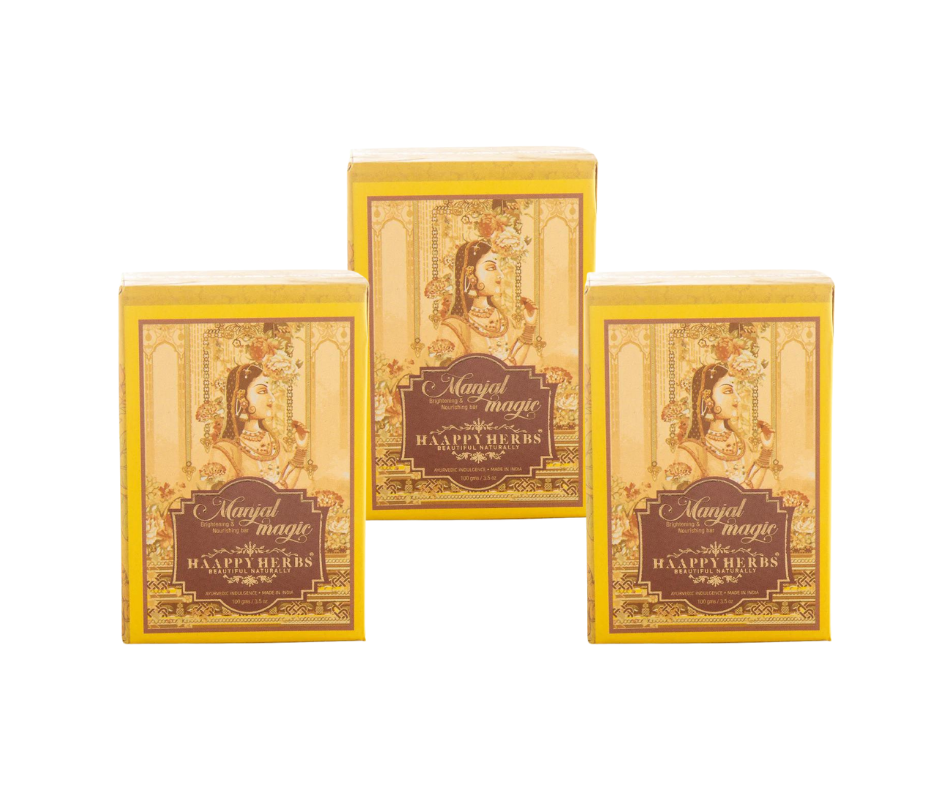 MANJAL MAGIC LUXURY SOAP BAR – FAMILY PACK OF 3